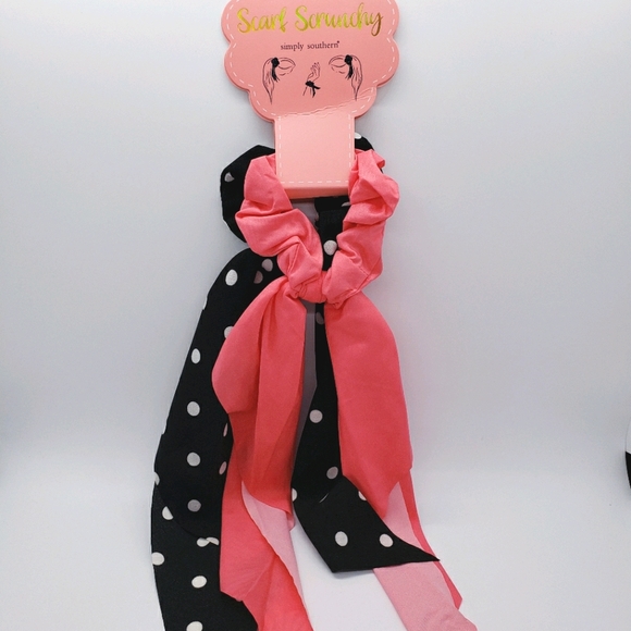 Simply Southern Scarf Scrunchies Set of 2 - Dots - Picture 2 of 4
